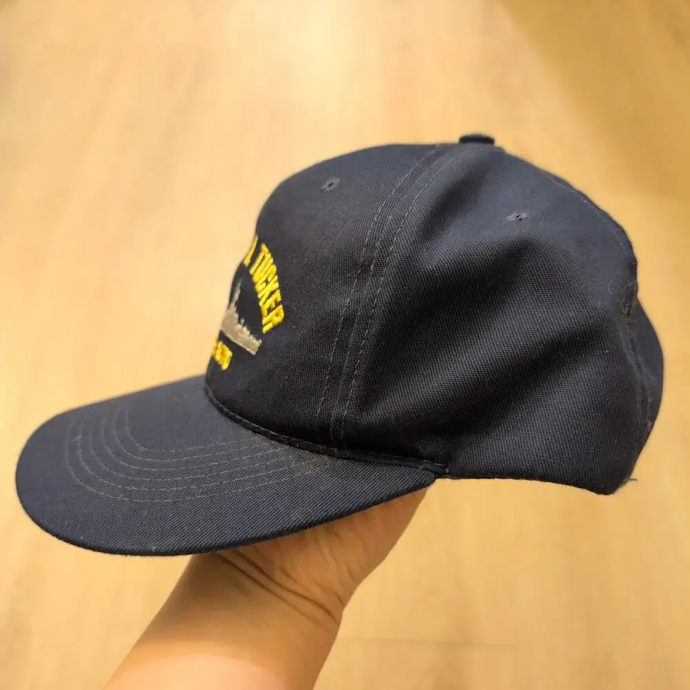 VTG USS Henry W. Tucker DD/R 875 Adjustable Snapback Hat Navy Ship USA‎ Blue